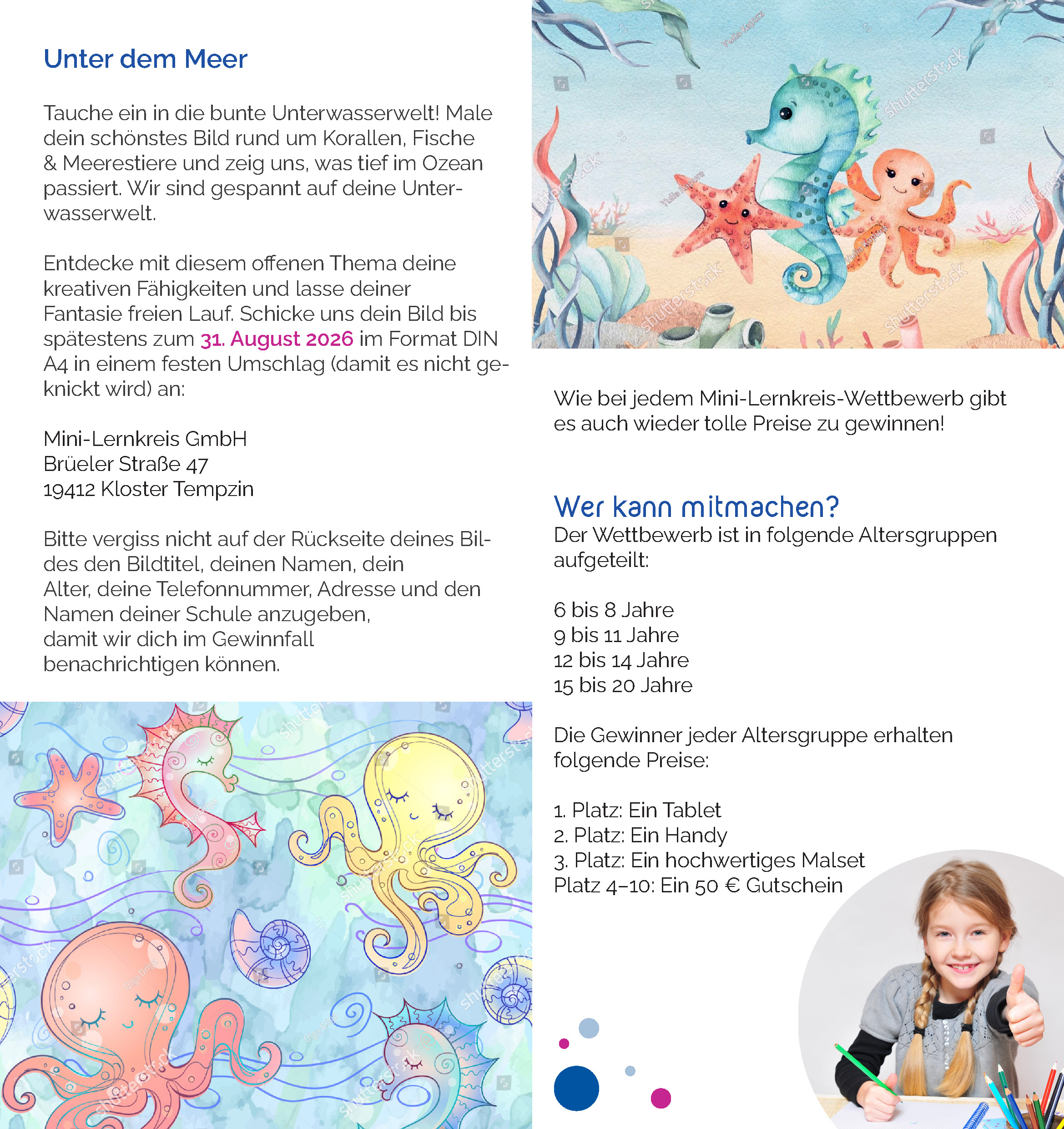 Mini-Lernkreis Malwettbewerb 2026
- Unterwasserwelten - Mini-Lernkreis - Nachhilfe vor Ort